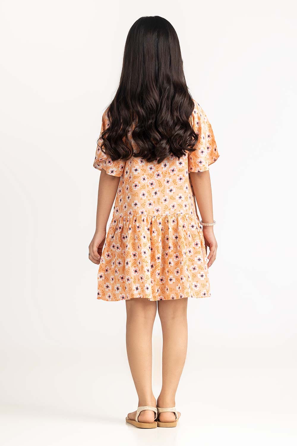 Junior Girl Peach Dress 231-417-014