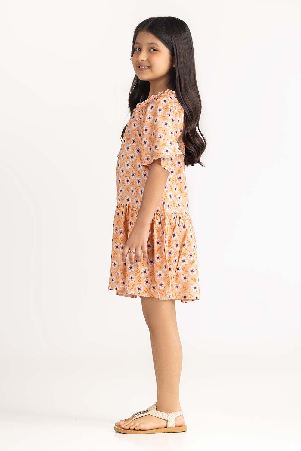 Junior Girl Peach Dress 231-417-014