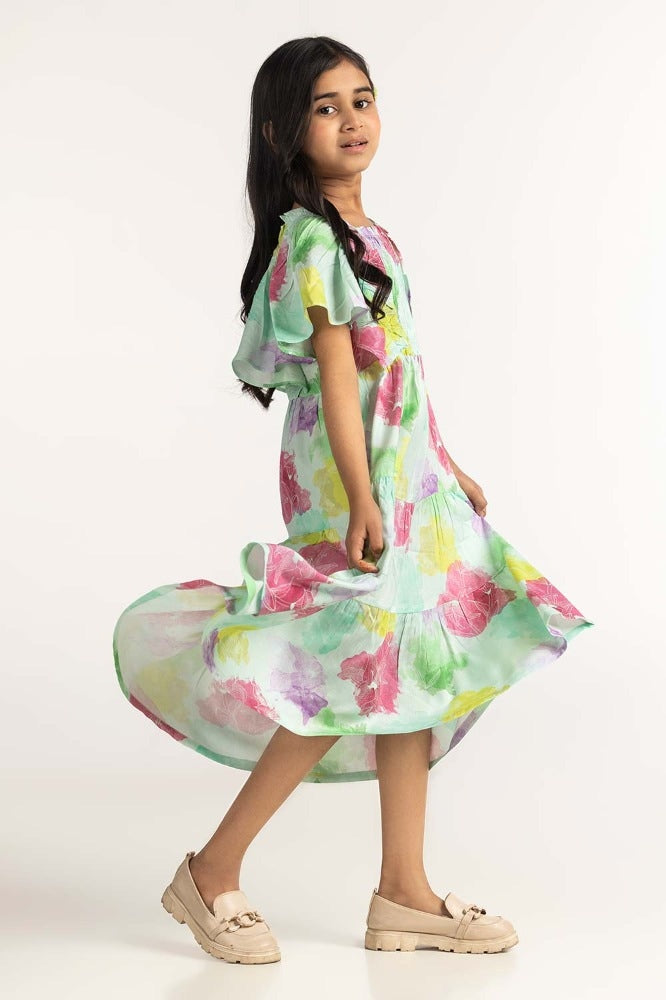 Junior Girl Printed Dress JG-DRS-SS24-010