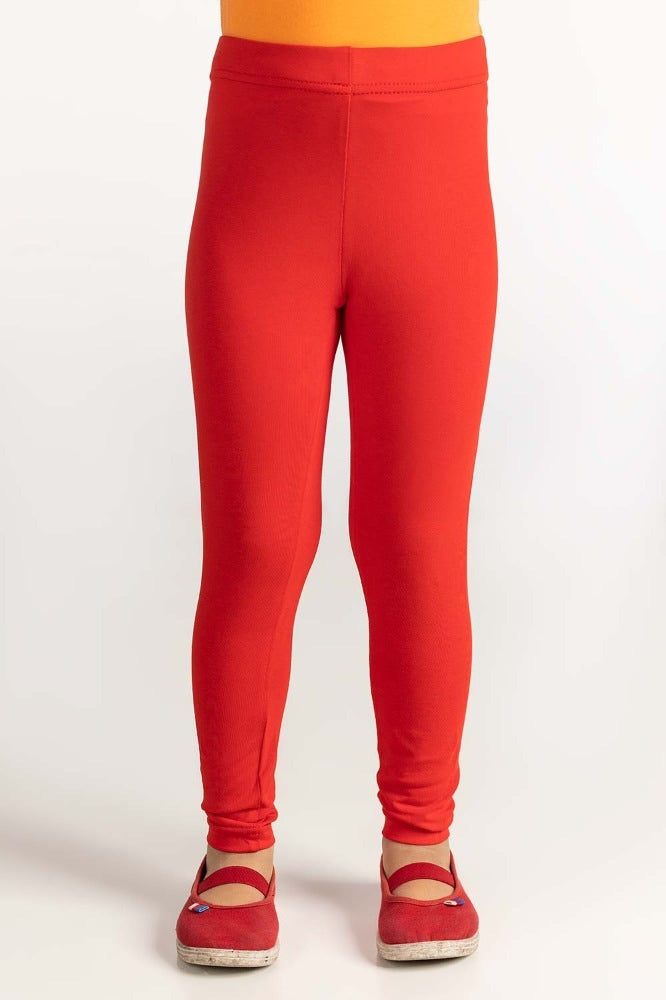 Junior Girl Red Knit Bottom Trouser JG-TRKN-SS24-004