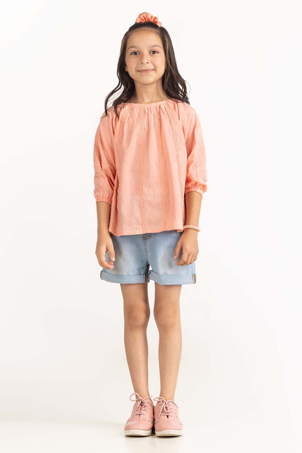 Junior Girl Salmon Blouse 231-417-031