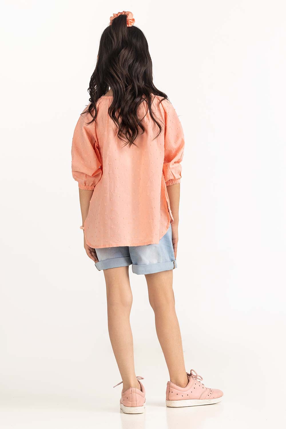 Junior Girl Salmon Blouse 231-417-031