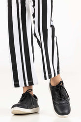 Junior Girl White And Black Trouser 231-420-025