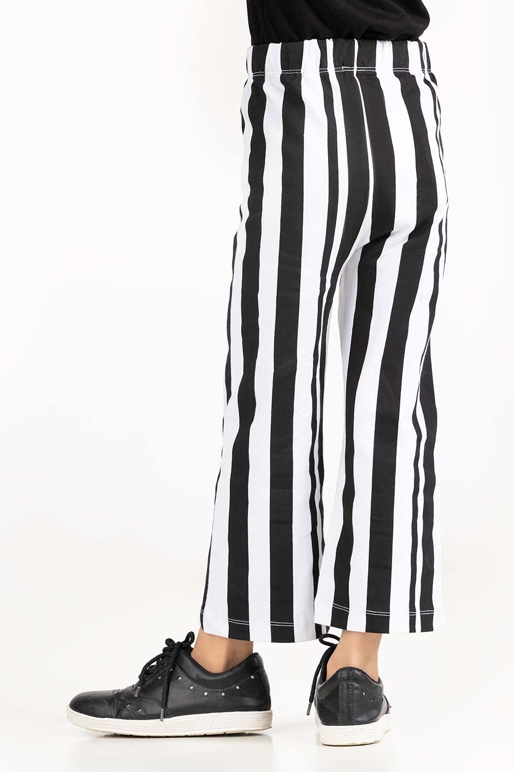 Junior Girl White And Black Trouser 231-420-025