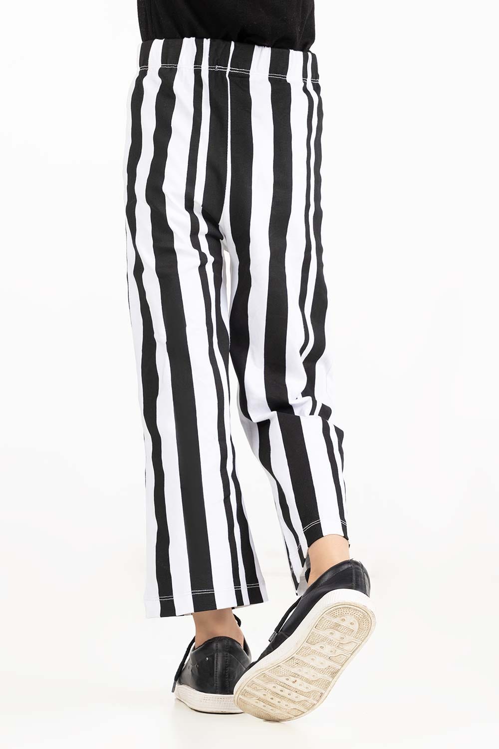 Junior Girl White And Black Trouser 231-420-025