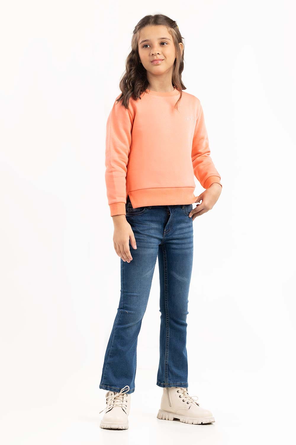 Junior Girl Coral Sweatshirt 224-412-001