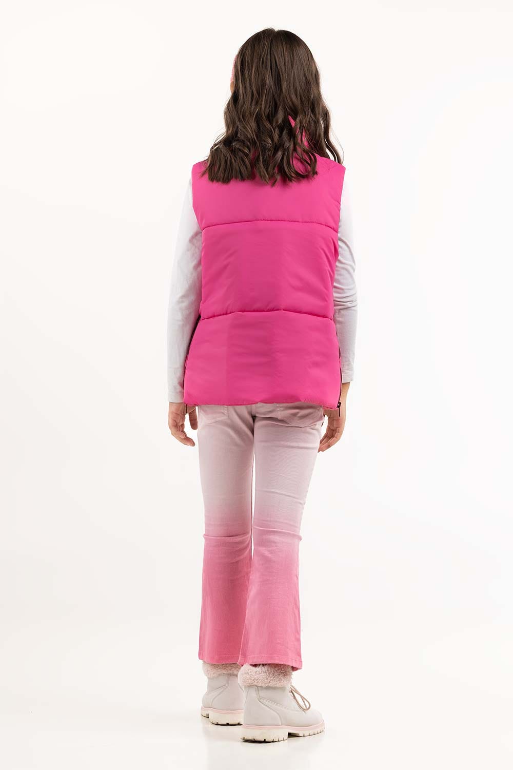 Junior Girl Pink Puffer Jacket 224-410-003