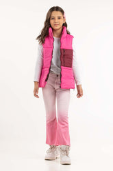 Junior Girl Pink Puffer Jacket 224-410-003