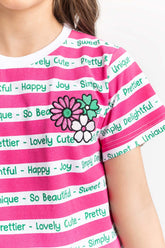 Junior Girl Pink T-Shirt 231-413-025