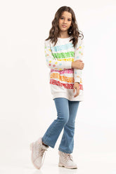 Junior Girl Tribal Colorful Sweatshirt 224-412-008