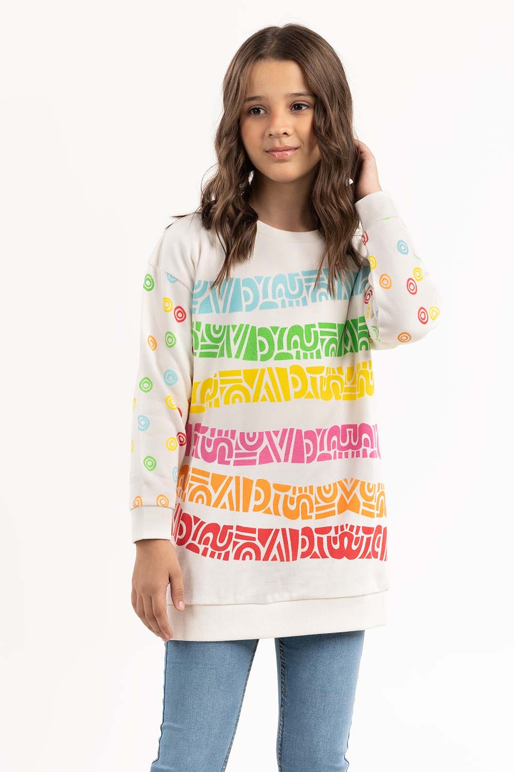 Junior Girl Tribal Colorful Sweatshirt 224-412-008
