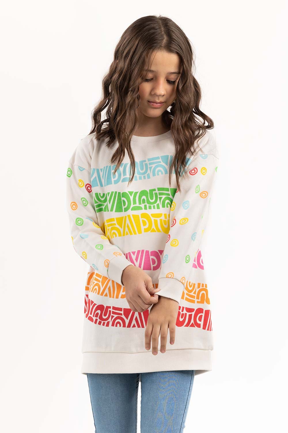 Junior Girl Tribal Colorful Sweatshirt 224-412-008