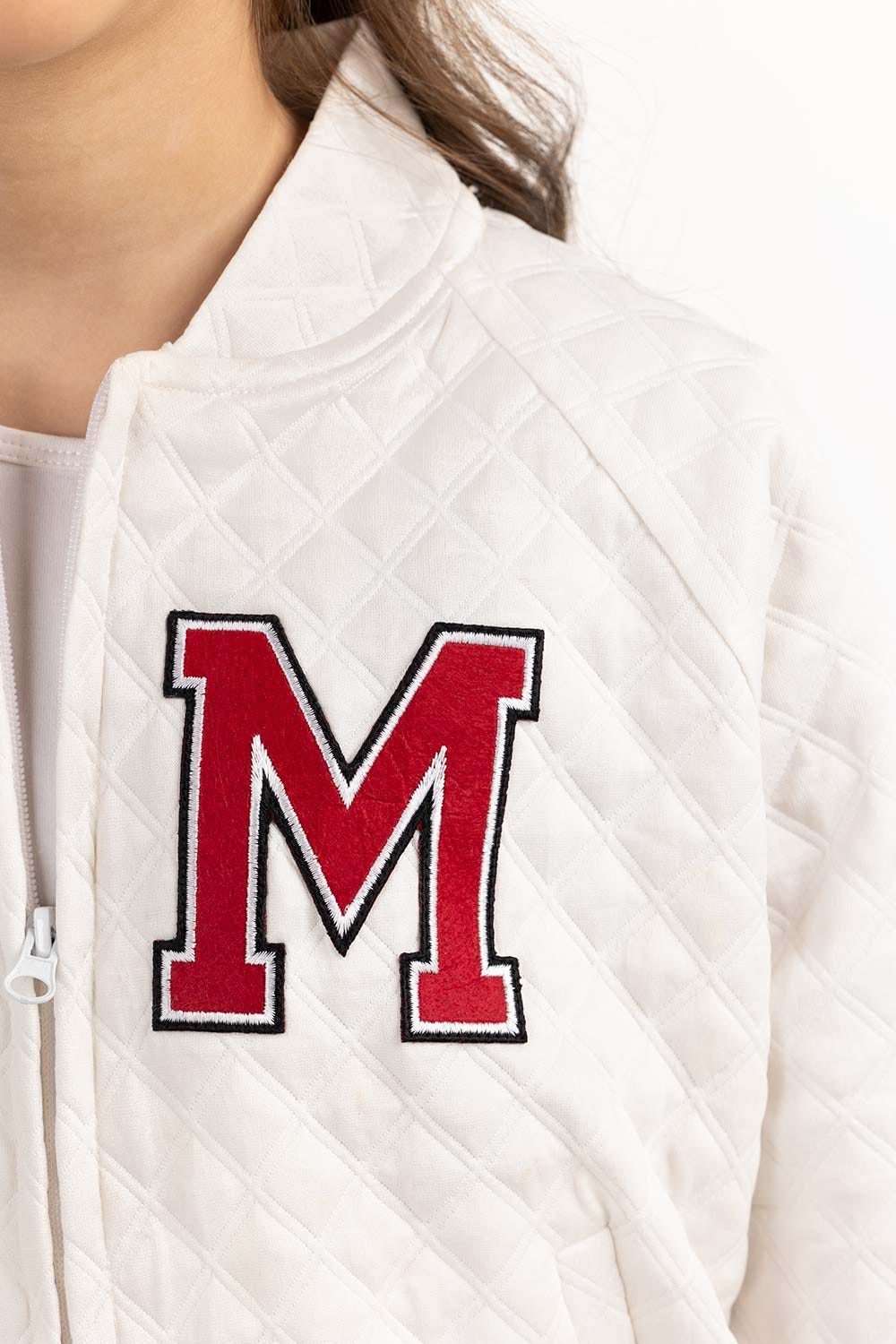 Girls White Jacket 224-412-076