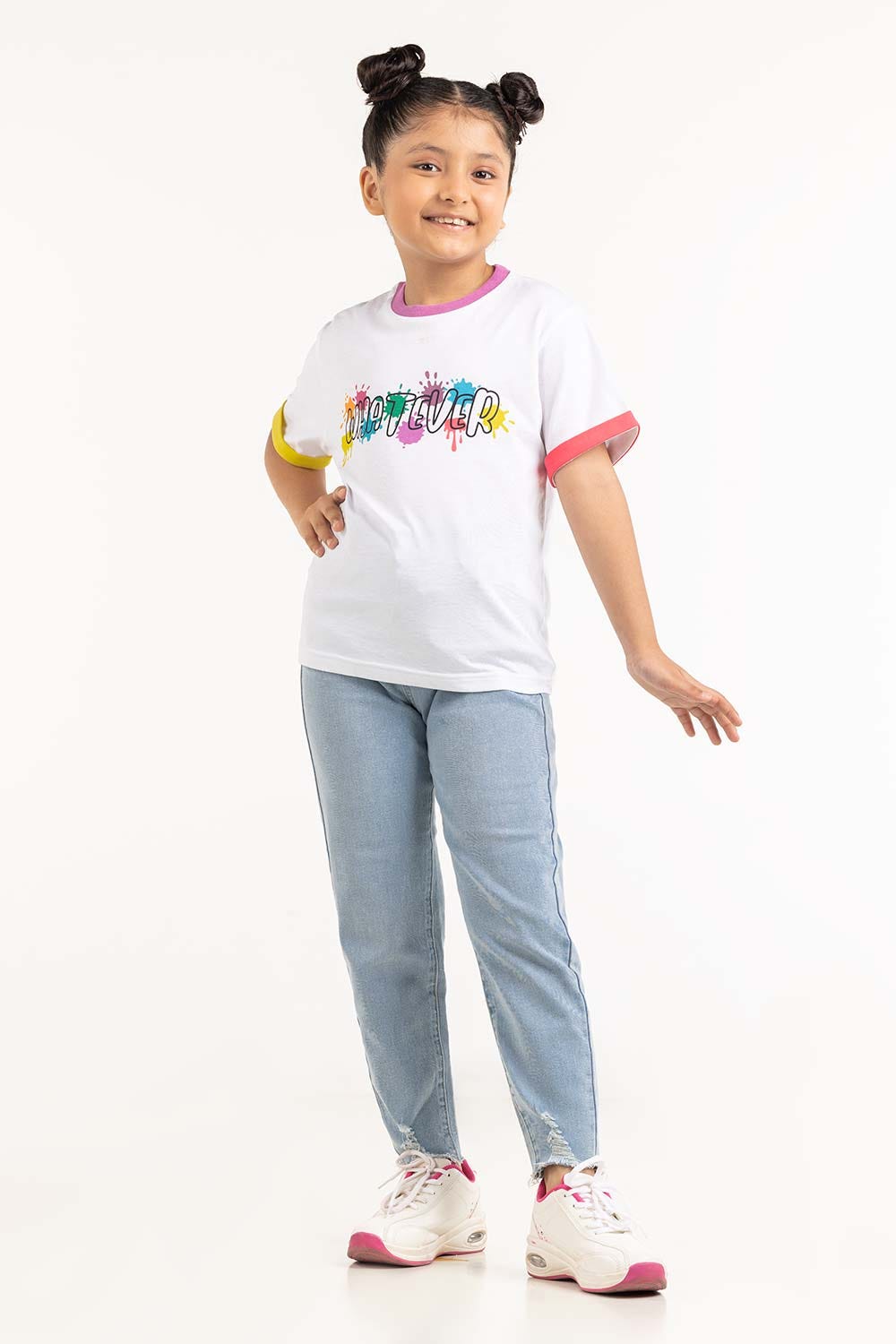 Junior Girl White T-Shirt 231-413-021