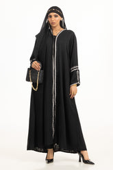Georgette Embroidered Abaya With Scarf KAB-22034