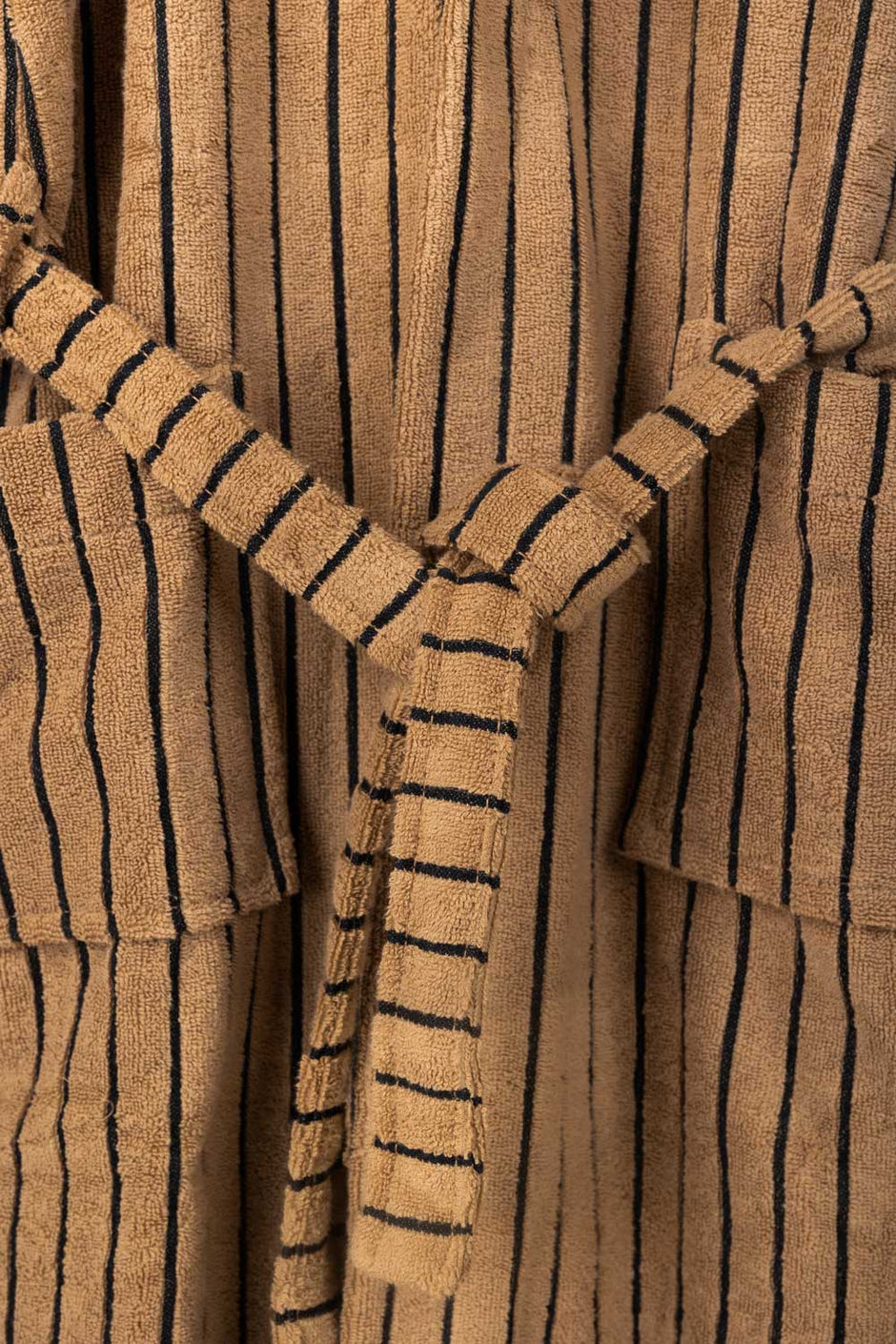 Khaki Striped Bathrobe