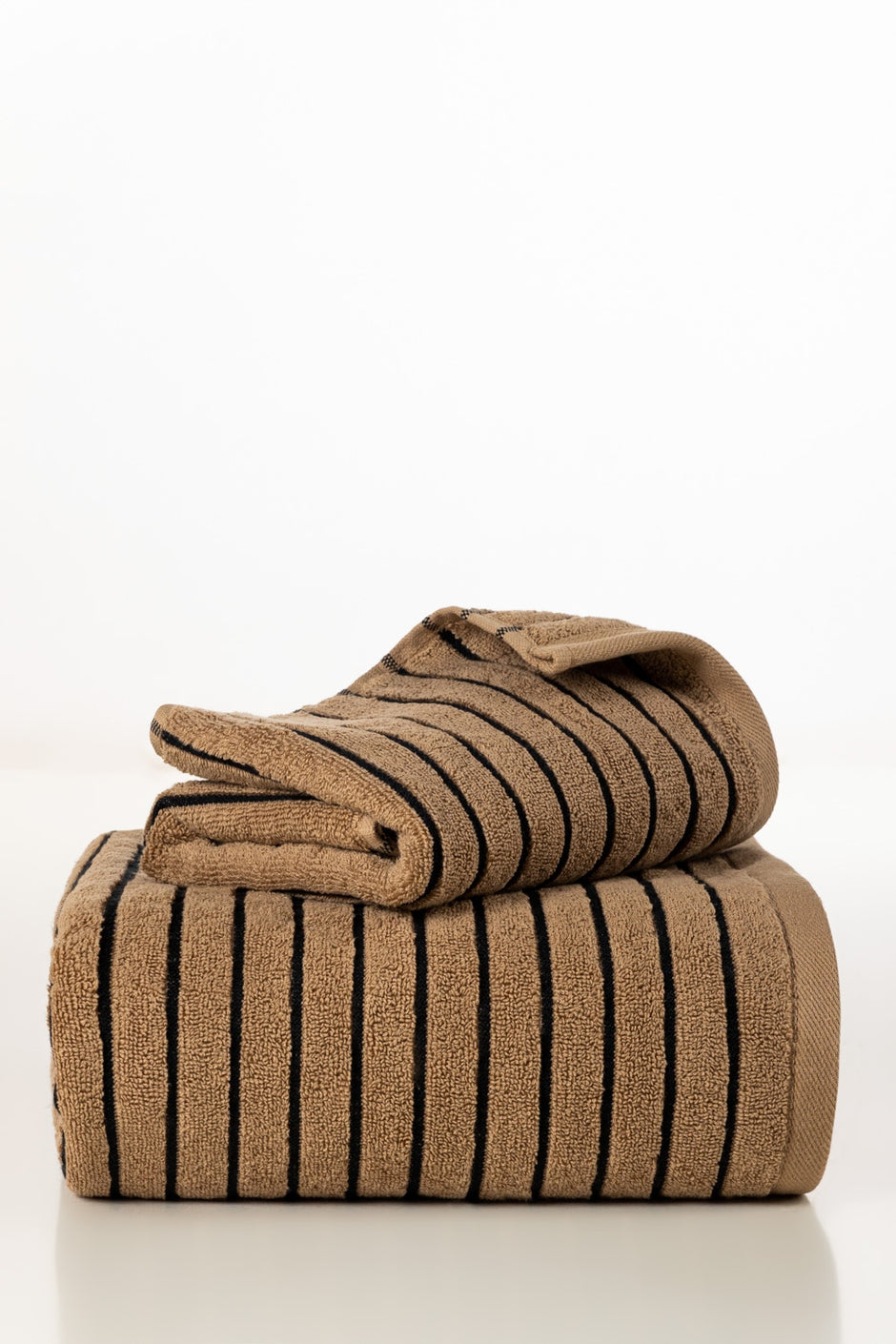 Khaki Striped Towel