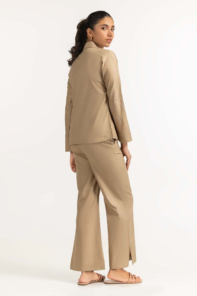 Khaki Basic Blouse WM-BLS23-006