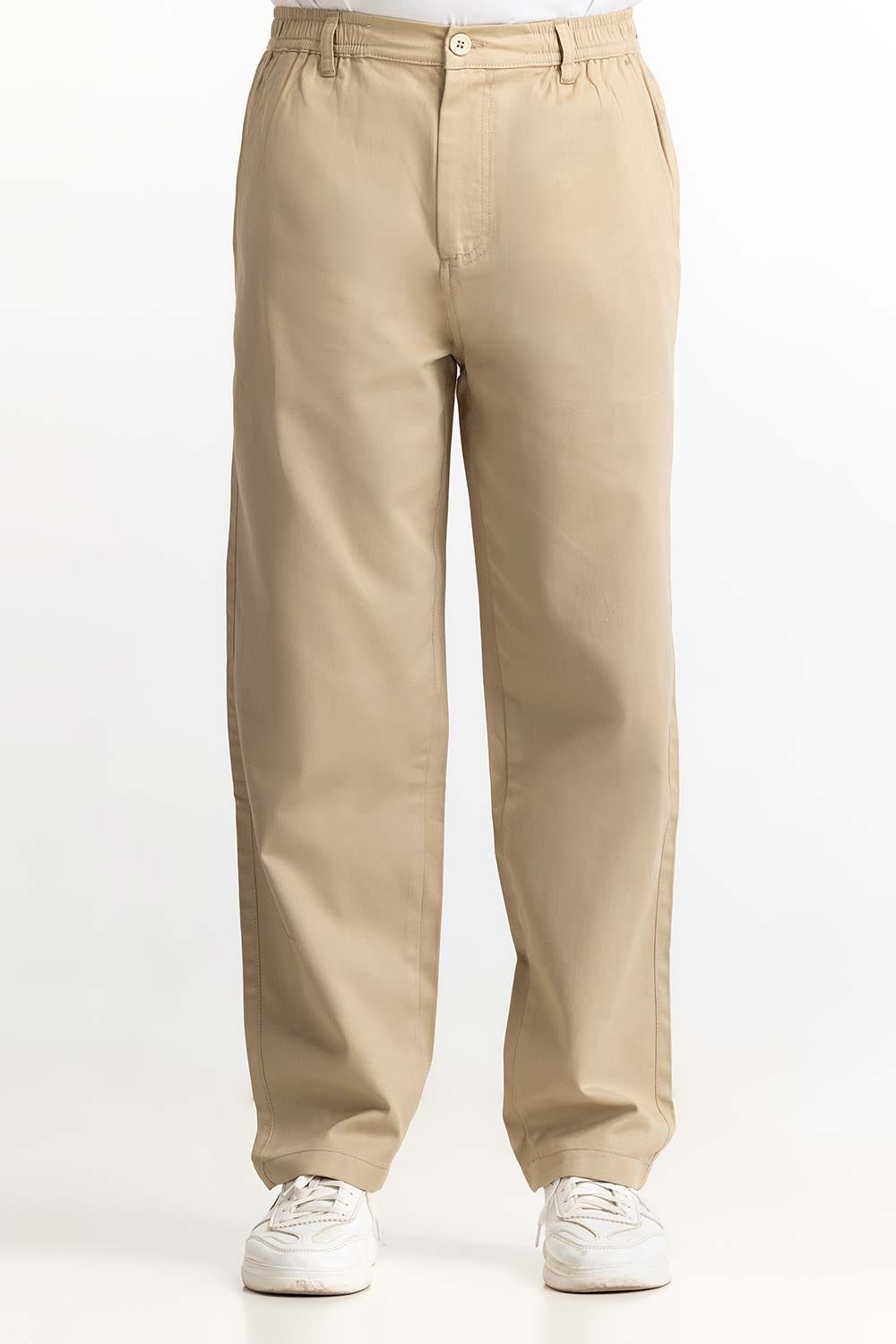 Khaki Basic Trouser MNTRCSS24010-A