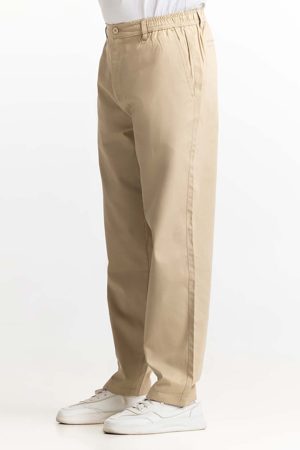 Khaki Basic Trouser MNTRCSS24010-A