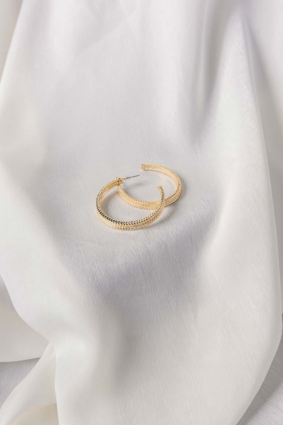 Gold C Hoop Earings