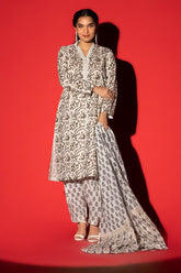 3 Piece Cambric Block Printed Suit KJP-43016