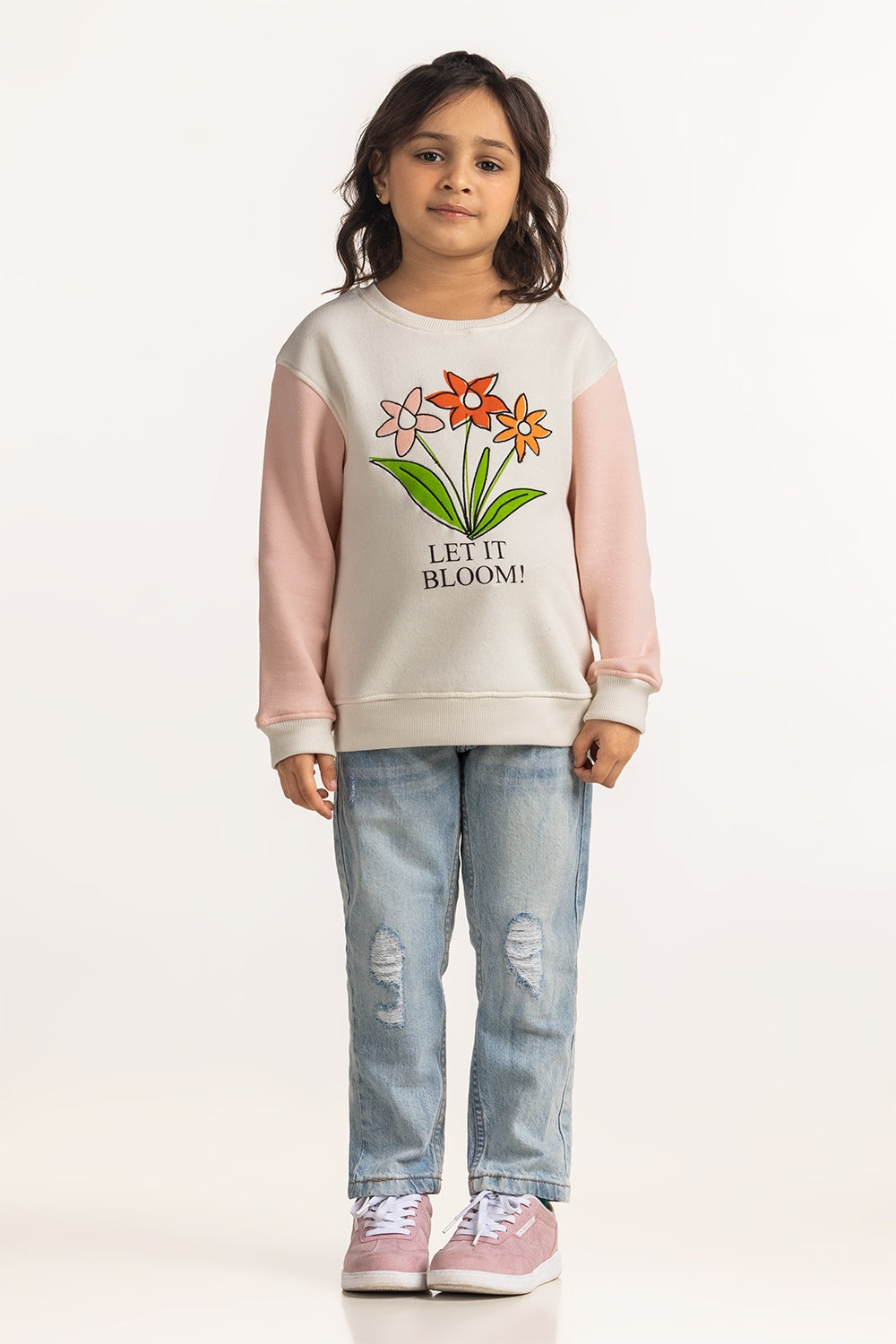 Junior Girls Printed Sweatshirt KG-SWS-WS24-003