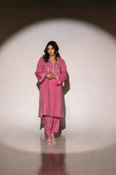 Dobby Embroidered Co-Ord Set KST-43011