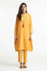 Dobby Dyed Embellished Shirt And Trouser KST-43319