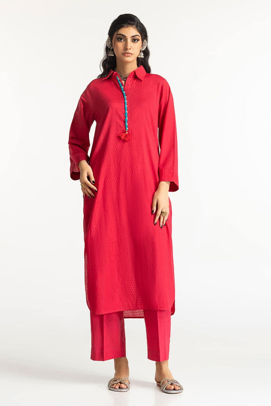 Dobby Dyed Embellished Shirt And Trouser KST-43321