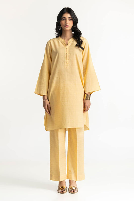 Lurex Jacquard Embellished Shirt And Trouser KST-43385