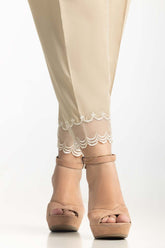 Beige Cambric Embroidered Shalwar KTR-43102