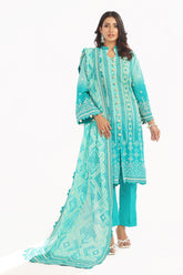 3 Piece Unstitched Lacquer Printed Lawn Suit CL-42328 A