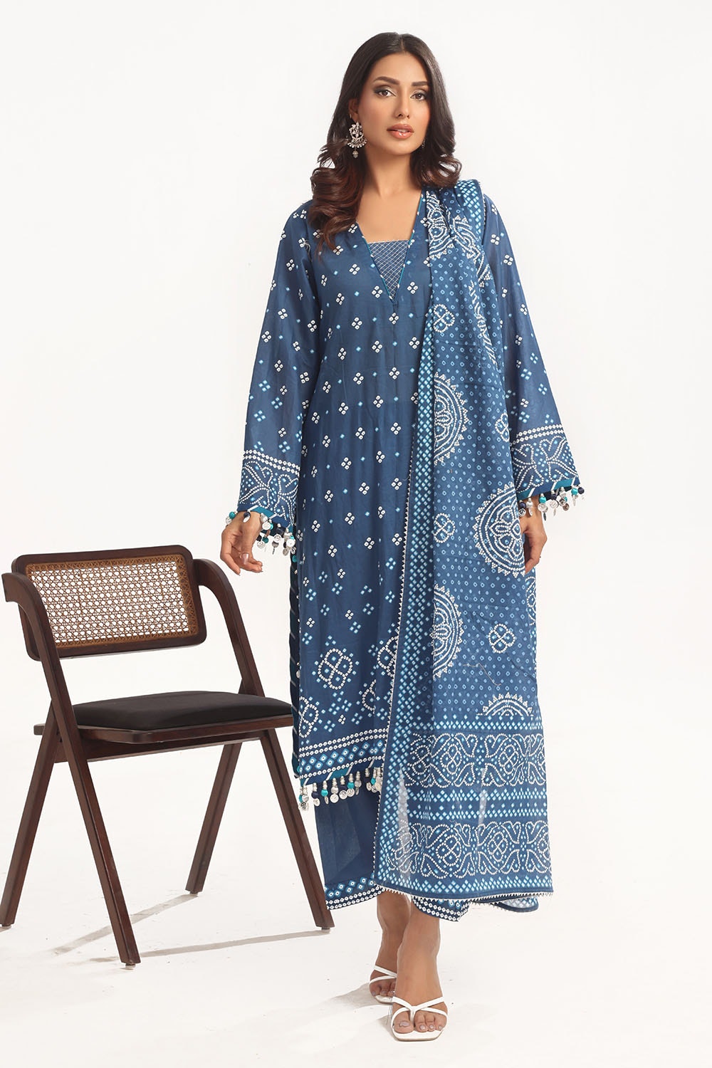 3 Piece Unstitched Lacquer Printed Lawn Suit CL-52171 B