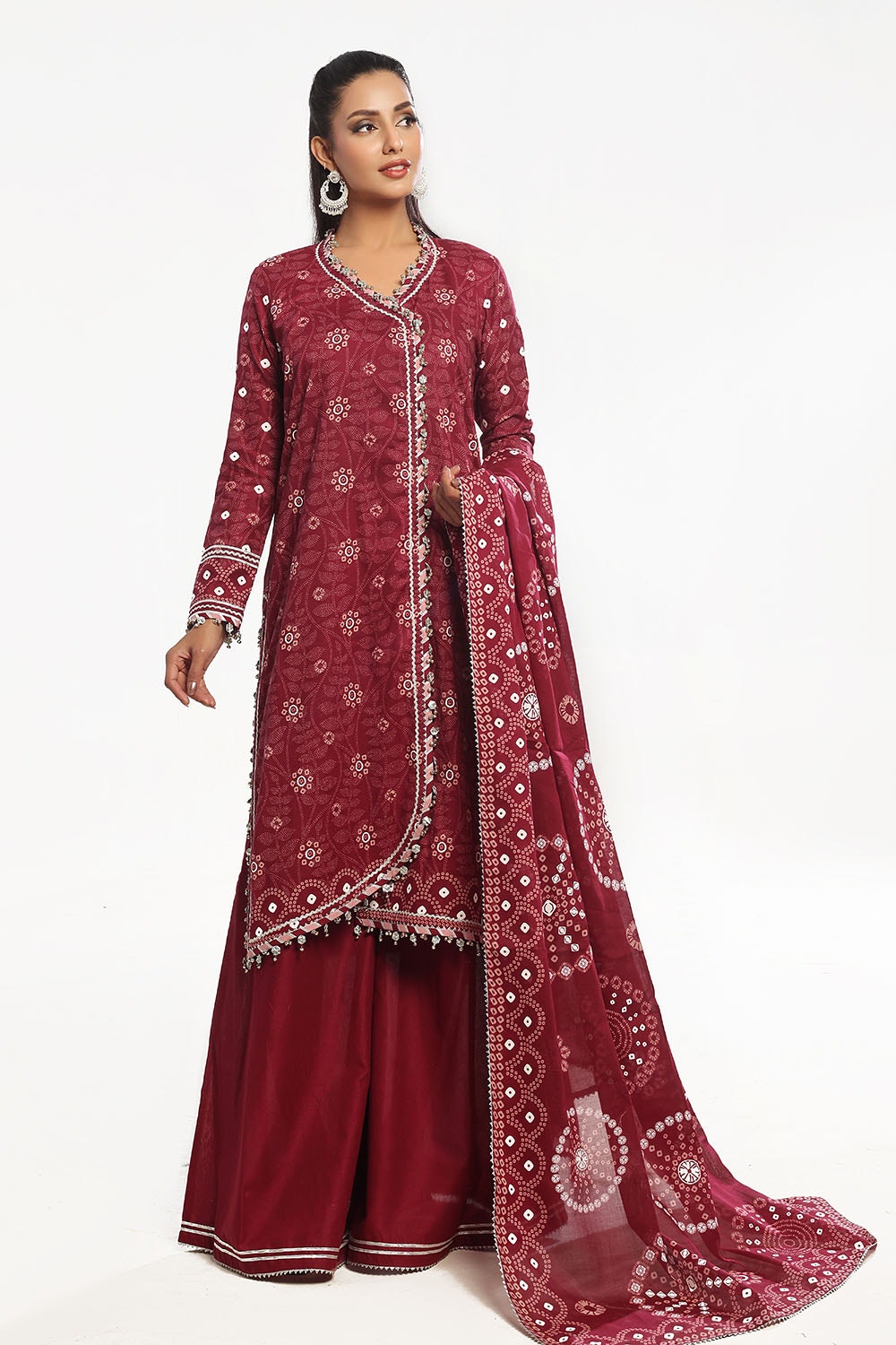 3 Piece Unstitched Lacquer Printed Lawn Suit CL-52403 B