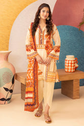 3 Piece Unstitched Printed Lawn Suit ML-52001