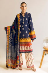 3 Piece Unstitched Printed Lawn Suit ML-52010