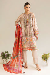 3 Piece Unstitched Printed Lawn Suit ML-52013