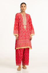 Lawn Gold Printed Shirt And Shalwar With Embroidered IUSTTS-716