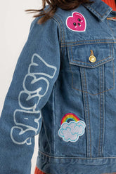 Junior Girl Light Blue Denim Jacket 224-410-045