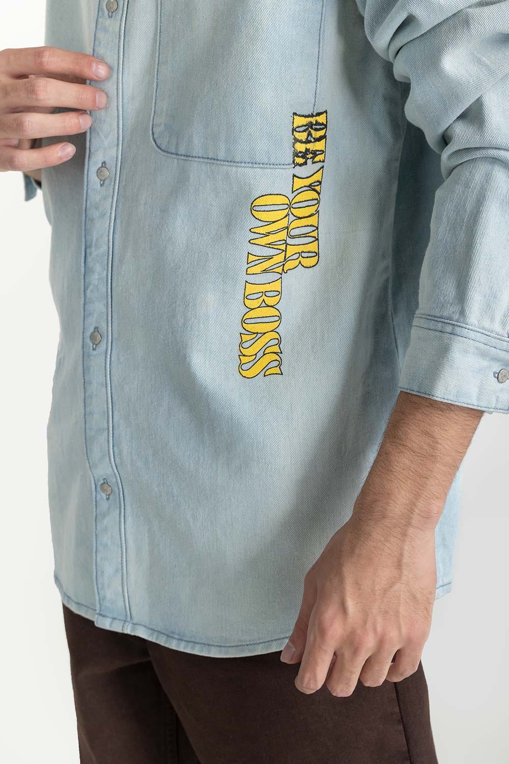 Light Blue Overshirt 224-117-010