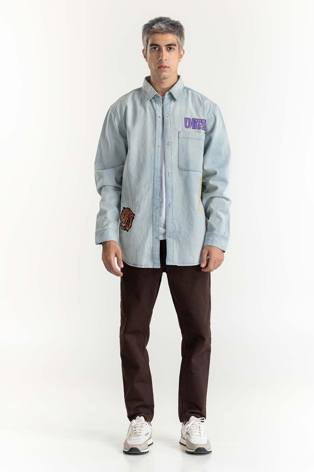 Light Blue Overshirt 224-117-010