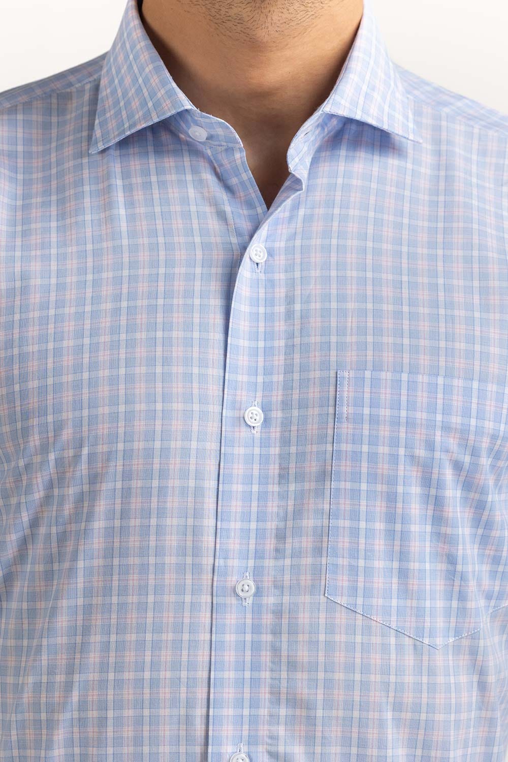 Light Blue Yarn Dyed Formal Shirt MN-FS-YD23-005