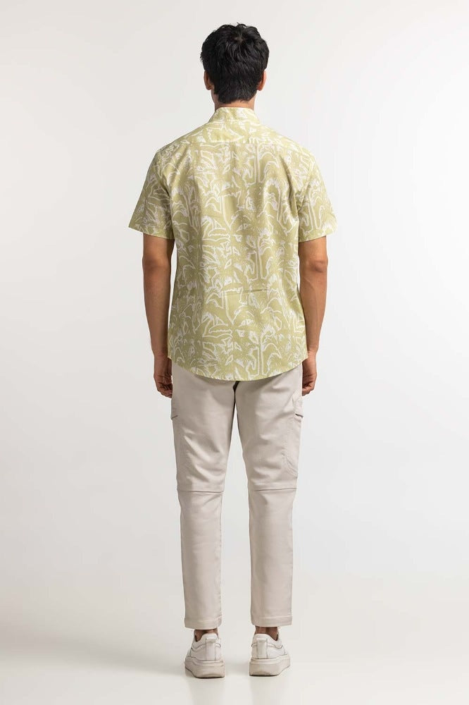 Light Green Printed Casual Shirt MN-CS-SS24-030