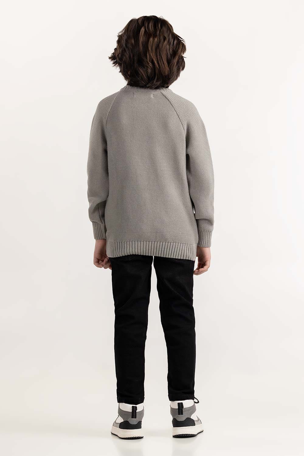 Toddler Boy Light Grey Knit Sweater 224-511-039