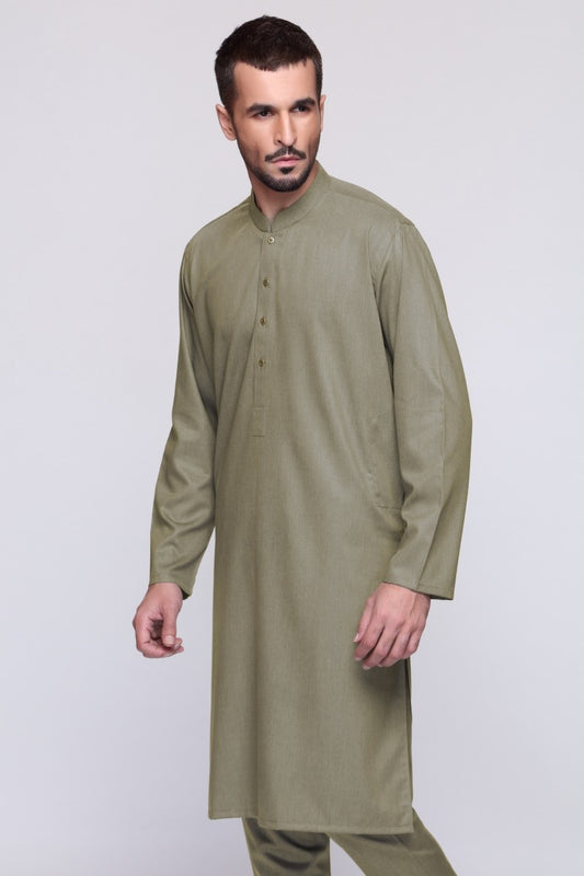 Light Green Unstitched Fabric VISION ARZOO