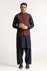 Maroon Basic Waist Coat WC-PD24-008