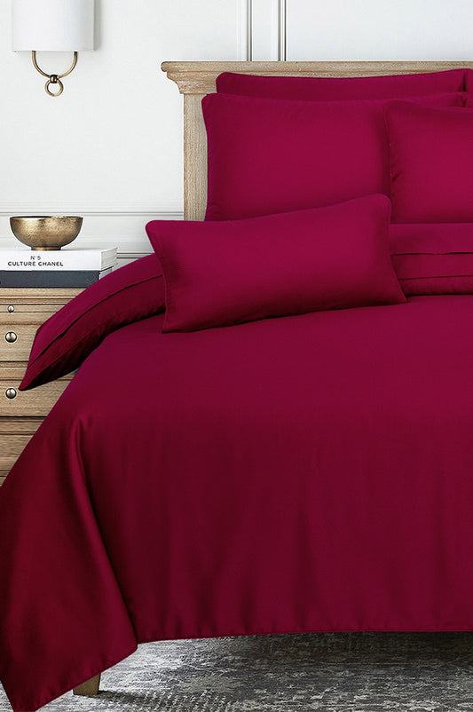Maroon Cube T-225 Quilt Cover Set