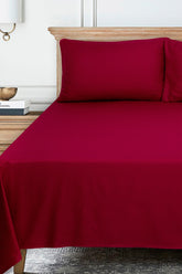 Maroon Cube T-225 Bed Sheet Set