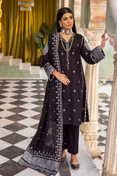 3 Piece Jacquard Embroidered Unstitched Suit with Dupatta and Inner MJ-42002